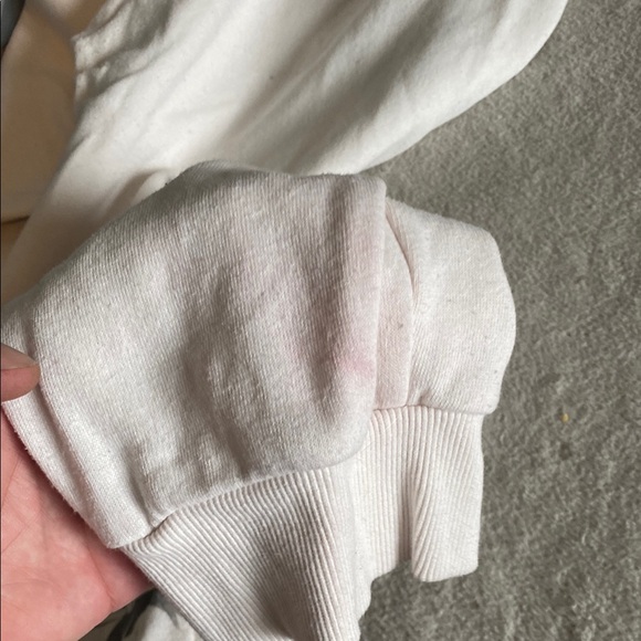 Cream and Gray Joggers with Ribbed Texture - Picture 5 of 5